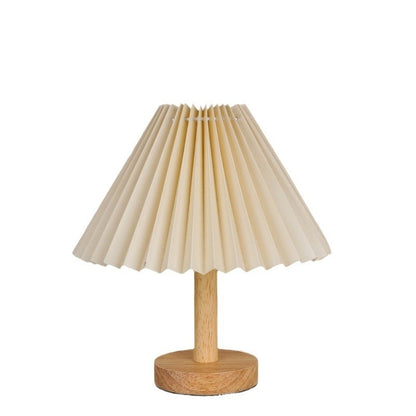 Vintage Pleated Remote Control Small Night Umbrella-shaped Bedside Lamp Creative Gifts