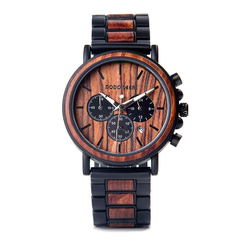 Reloj de madera resistente al agua.