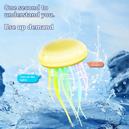 Voice-controlled Swimming Jellyfish Lamp Induction Luminous Ambience Light