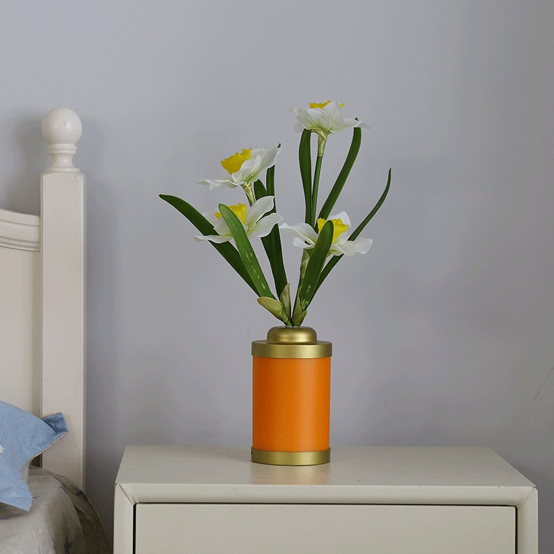 Lampe à fleurs minimaliste et créative, Vase USB, décoration de la maison