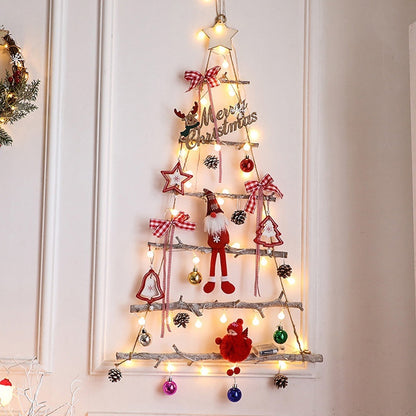 Wooden Christmas Tree Decorative Pendant Creative Diy