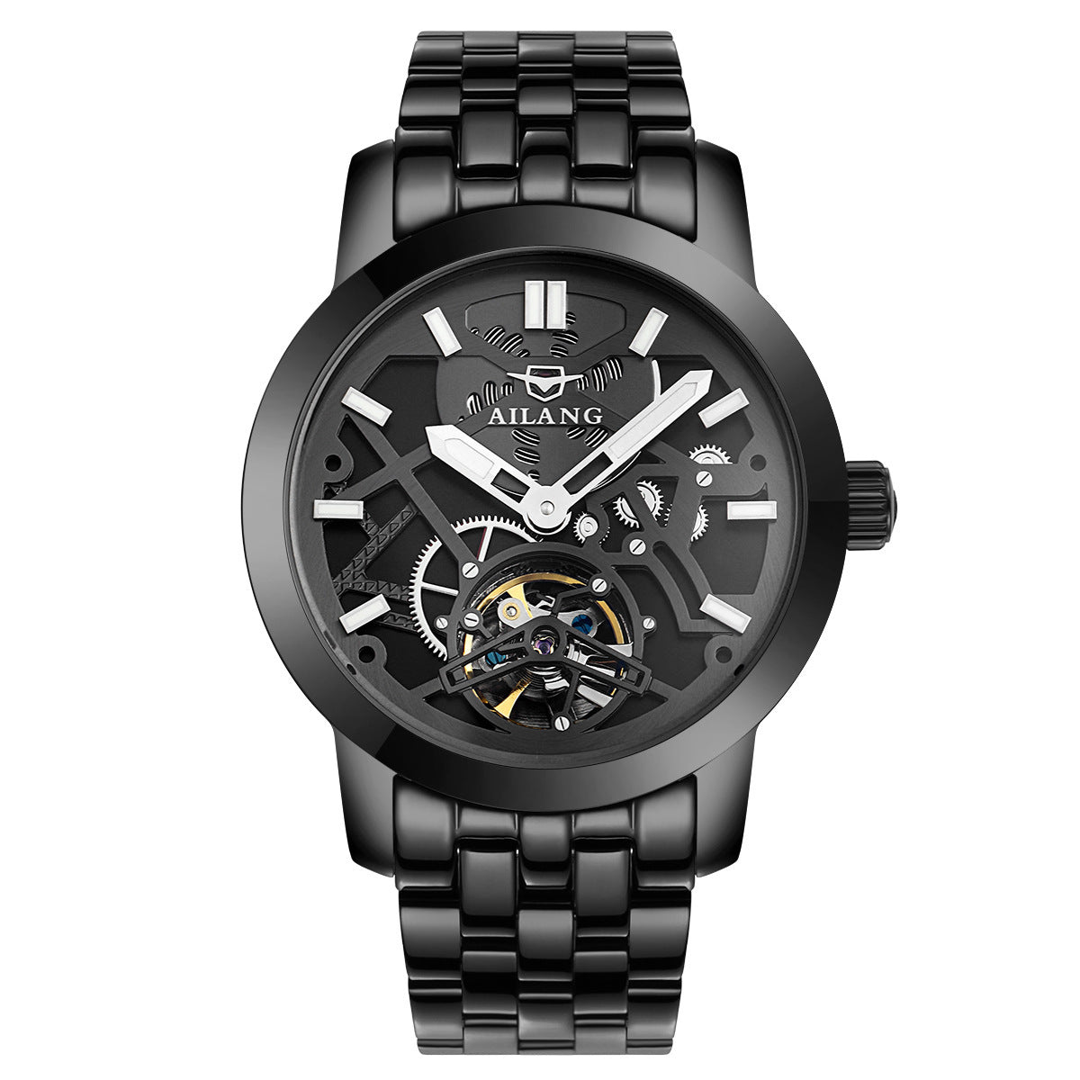 Reloj Reloj Mecánico Automático para Hombre Volante Hueco Reloj de Moda para Hombre