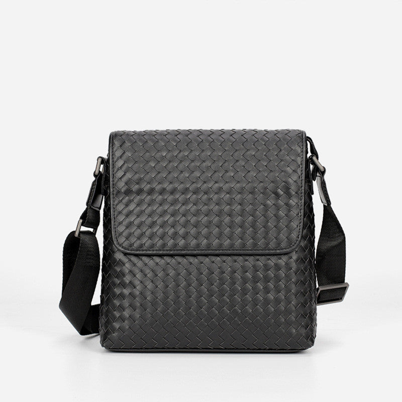 Bolso de hombro informal tejido a la moda para hombre