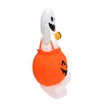 Modelo inflable de calabaza Wansheng, correa de 12 m, decoración de Halloween con forma de fantasma de calabaza