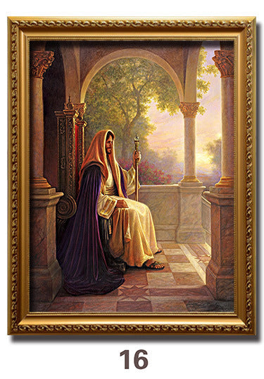 Portrait de Jésus Emmanuel Seigneur Peinture décorative chrétienne