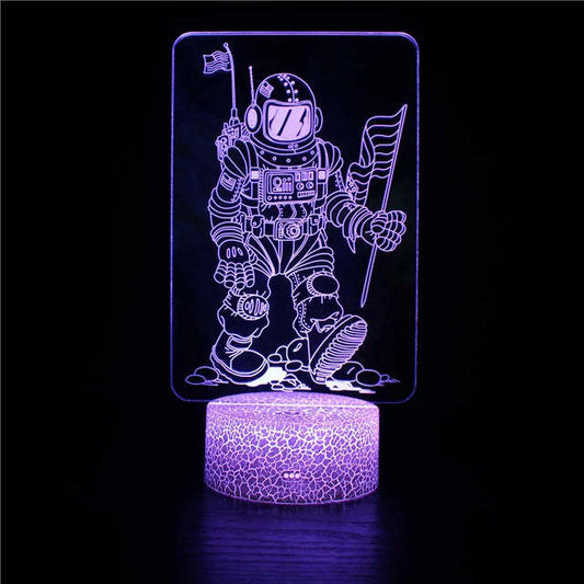 Spaceship Rocket Astronaut Series 3D Table Lamp