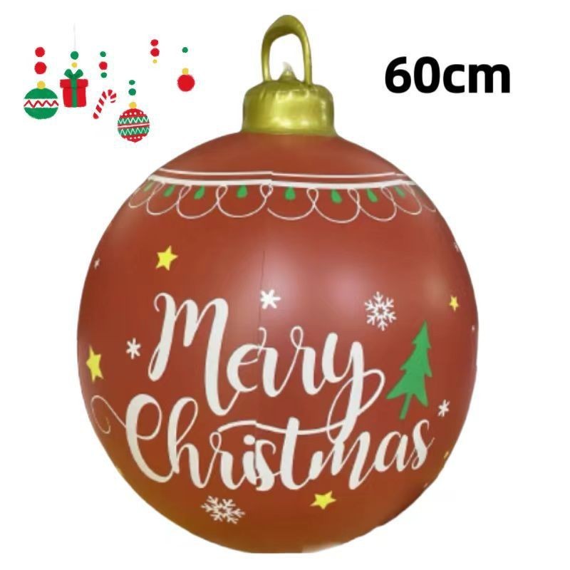 PVC Inflatable 60cm Christmas Ball Ornament Ball Venue Layout Party Atmosphere Ball Courtyard Layout