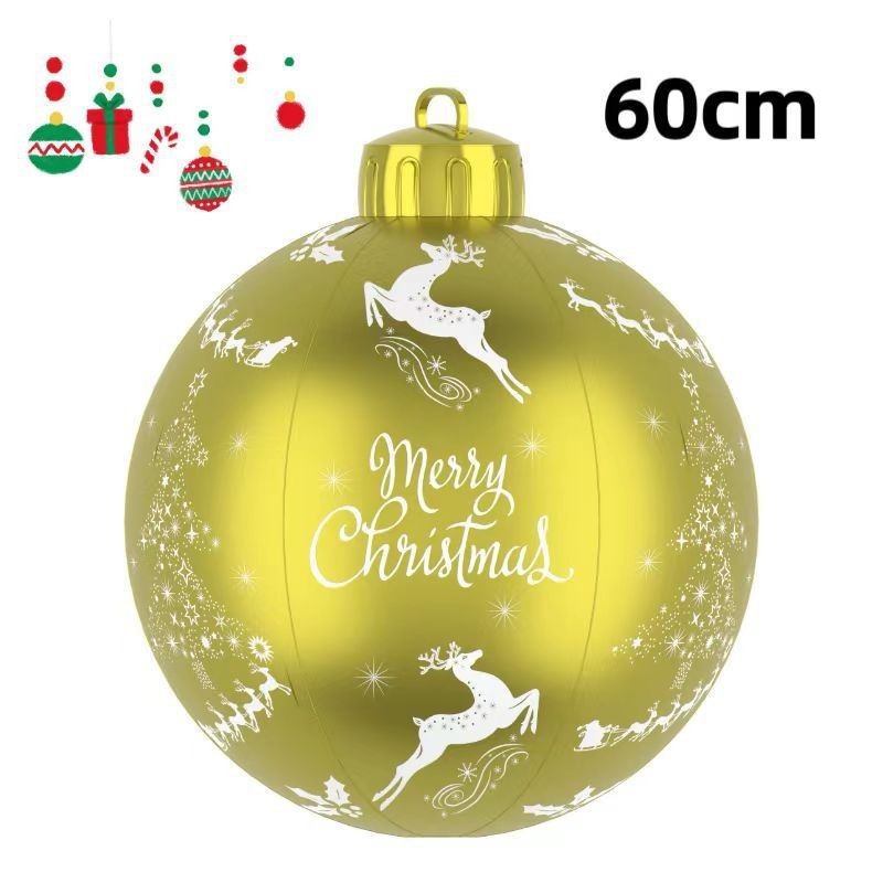 PVC Inflatable 60cm Christmas Ball Ornament Ball Venue Layout Party Atmosphere Ball Courtyard Layout