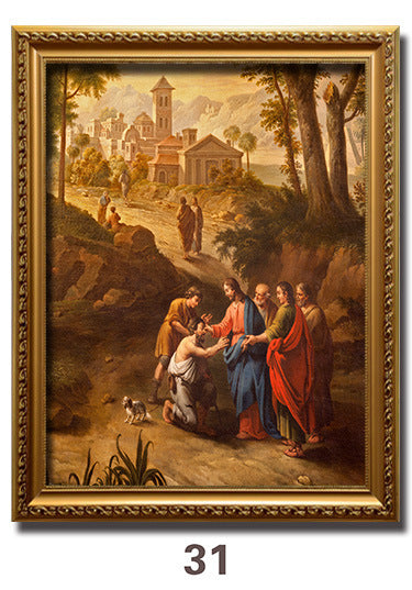 Portrait de Jésus Emmanuel Seigneur Peinture décorative chrétienne