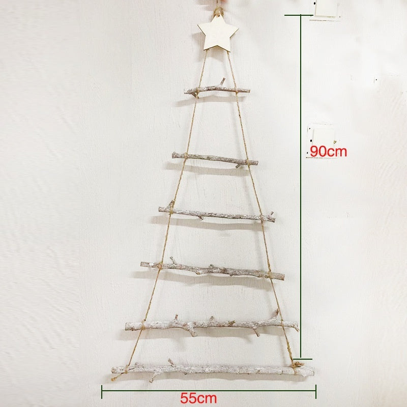 Wooden Christmas Tree Decorative Pendant Creative Diy