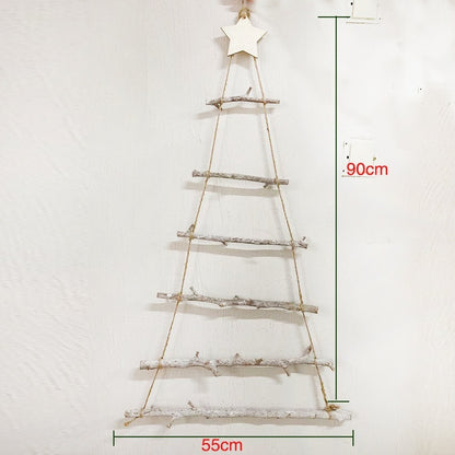 Wooden Christmas Tree Decorative Pendant Creative Diy