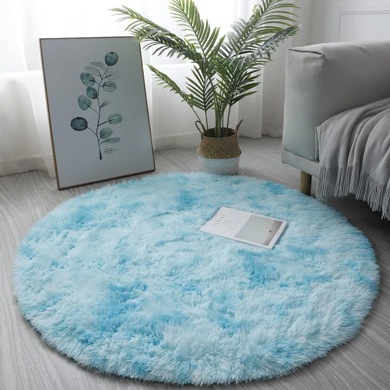 Super Soft Plush Round Rug Mat Fluffy White Carpets For Living Room Home Decor Bedroom Kid Room Decoration Salon Thick Pile Rug