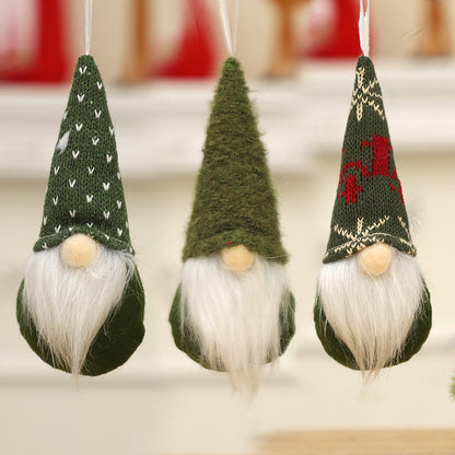 Bonnet tricoté Forêt Maison de retraite Arbre de Noël Poupée Pendentif