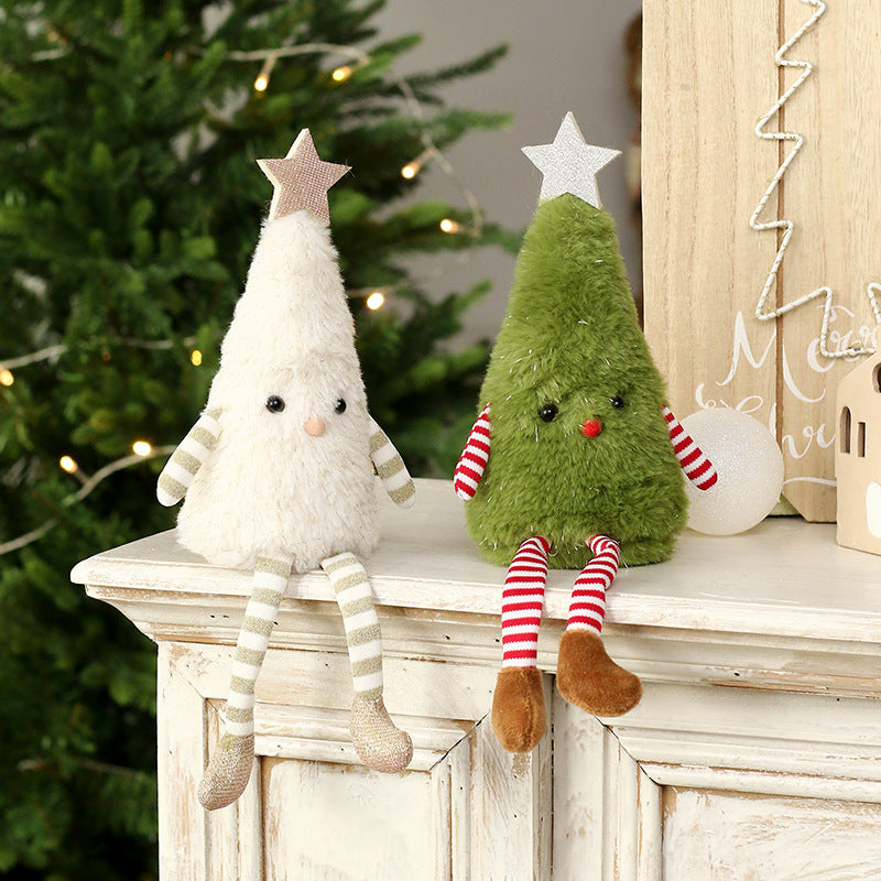 Décorations de Noël Ornements de poupées en peluche mignonnes