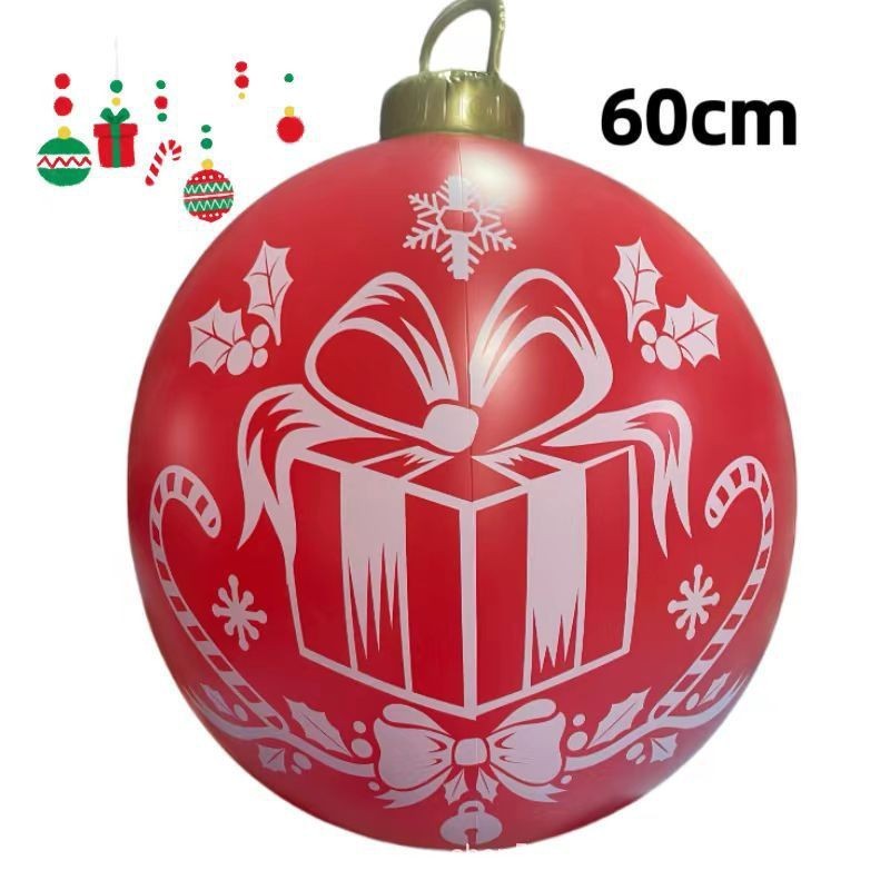 PVC Inflatable 60cm Christmas Ball Ornament Ball Venue Layout Party Atmosphere Ball Courtyard Layout