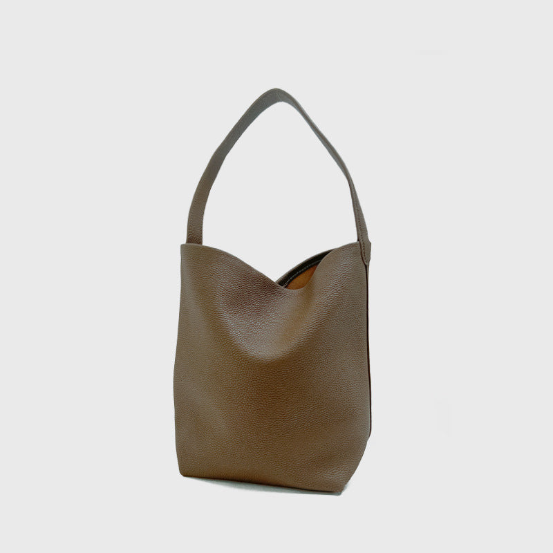 Bolso tipo cubo con un solo hombro y todo fósforo a la moda para mujer