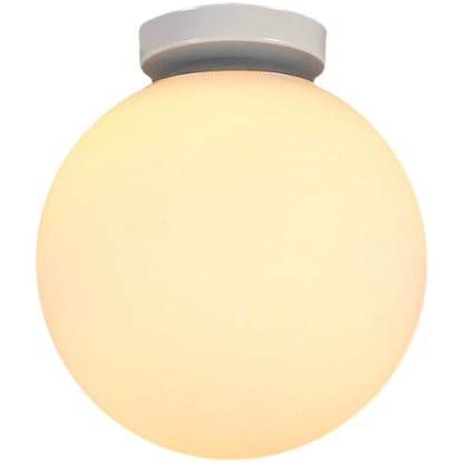 Éclairage de plafond sphérique rond en verre blanc nordique, éclairage de plafond pour balcon, salle de bains, minimaliste, moderne, couloir, couloir, allée