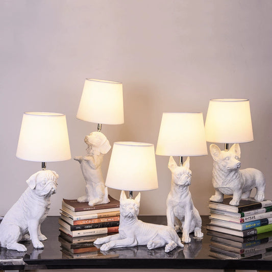 Scandinavian Designer's Lamp Gift Table Lamp Decoration Counter Children's Room Bedroom Bedside Puppy Table Lamp LED Eye Protection