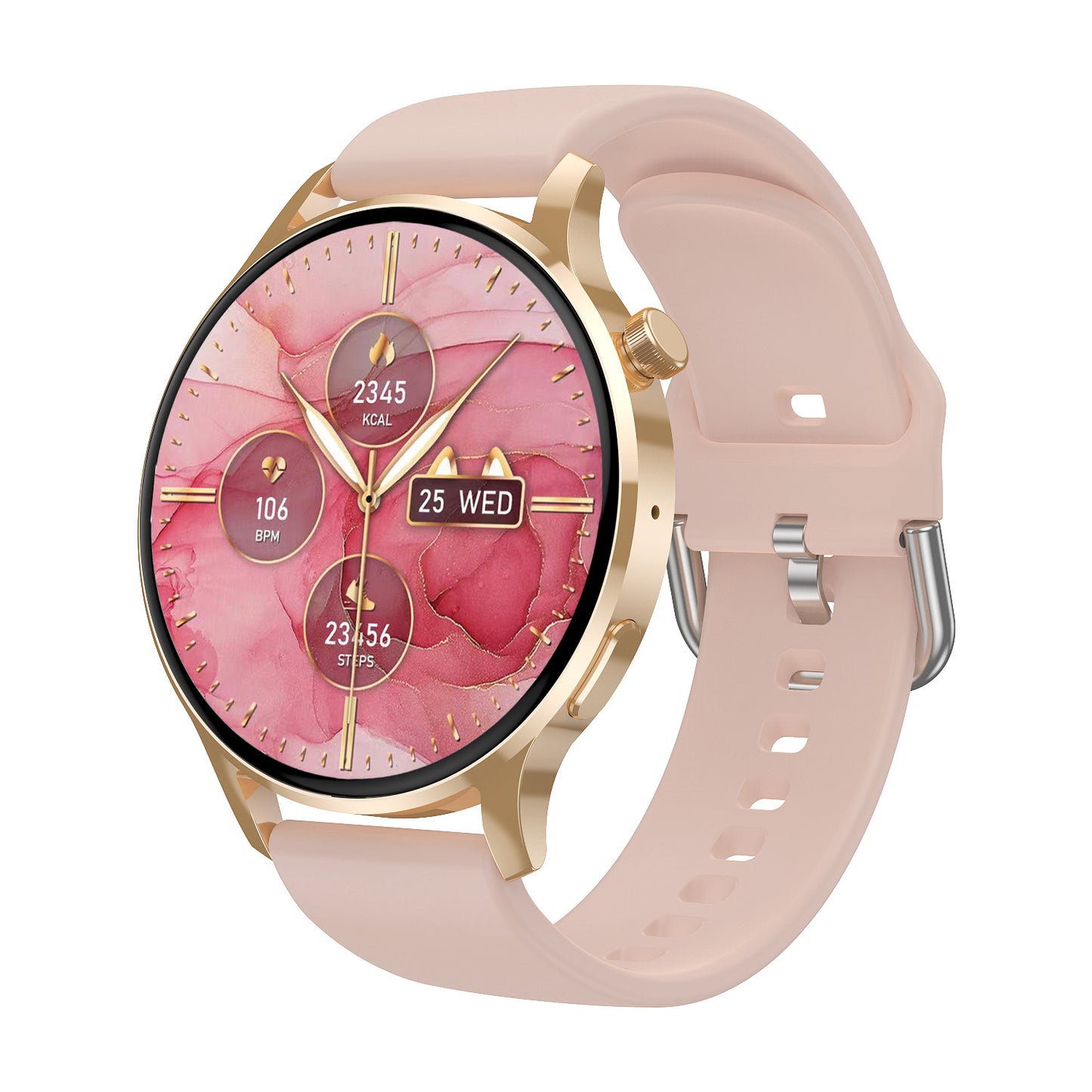 Reloj deportivo inteligente para mujer Reloj de llamadas Bluetooth NFC con frecuencia cardíaca