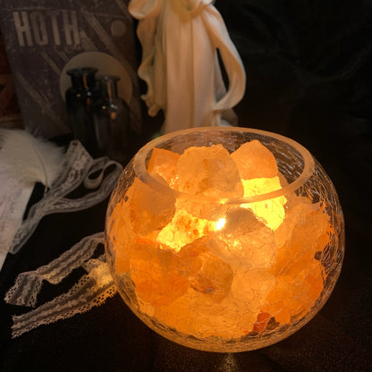 Exportation vers l'Europe naturel Himalaya minerai brut sel lumière petite lampe de nuit parfum lampe méditation Purification énergie négative