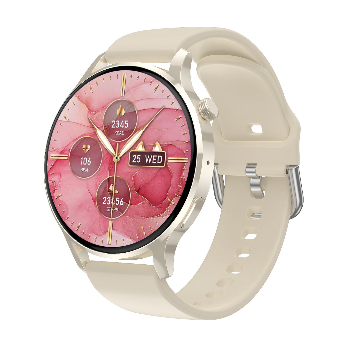 Reloj deportivo inteligente para mujer Reloj de llamadas Bluetooth NFC con frecuencia cardíaca