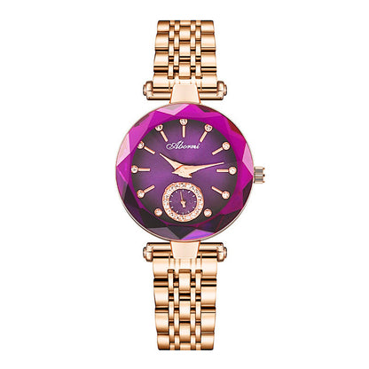 Reloj de cuarzo de corte simple a la moda para mujer