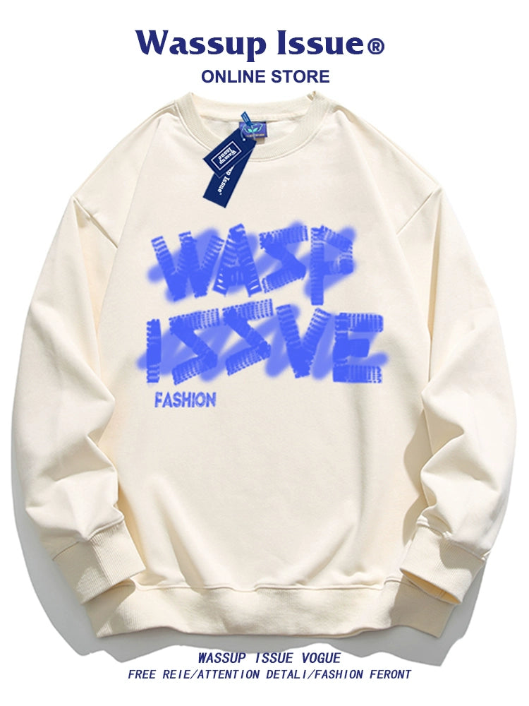 Wassup Issue Sudadera de hombre con cuello redondo y pareja