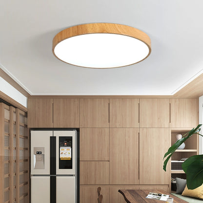 LED plafonnier nouveau Style chinois rondin fer moderne minimaliste rond chambre lumière salle à manger étude balcon lumière intelligente