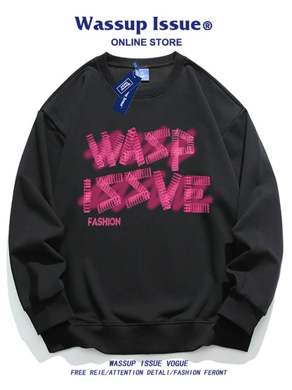 Wassup Issue Sudadera de hombre con cuello redondo y pareja