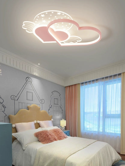 Lumière de chambre de fille lumière de chambre d'enfant lumière de chambre de garçon Internet chaud 2024 nouveauté chambre principale coeur plafonnier