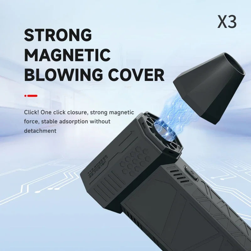 Xiaomi X3 ventilador violento Mini Turbo Jet ventilador de mano Motor sin escobillas de tercera generación 130.000 RPM velocidad del viento 52 m/s ventiladores de conducto