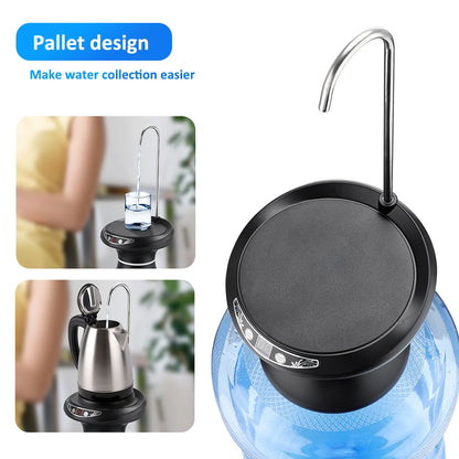 Water Pump with Tray Dual-purpose Quantitative Water Pressure Device Mineral Water Buckets Electric Automatic Water Dispenser