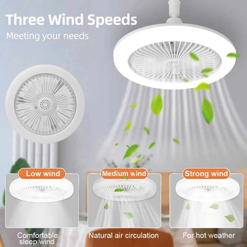 Xiaomi-ventilador de techo con Base convertidora de lámpara de iluminación, lámpara de ventilador de techo con Control remoto para dormitorio, sala de estar, hogar, silencioso, 3 velocidades