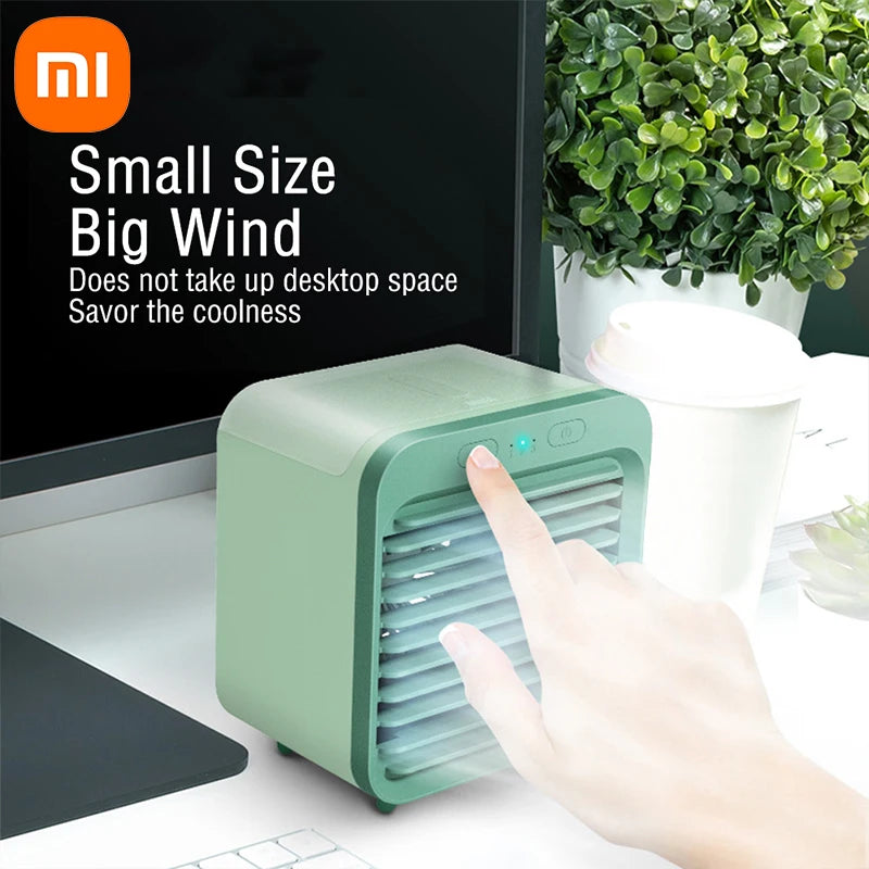 Xiaomi-ventilador humidificador, ventilador enfriador de 3 engranajes, ventiladores de aire acondicionado portátiles, ventiladores de pulverización de escritorio recargables por USB para oficina y dormitorio