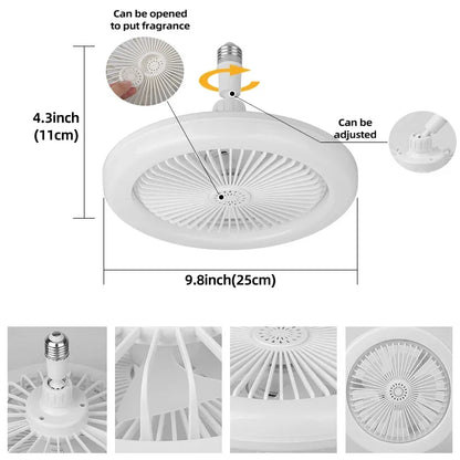 Ventilador De Teto Com Led Lâmpada Novo Com Control Remoto