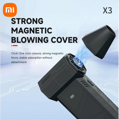 Xiaomi X3 ventilador violento Mini Turbo Jet ventilador de mano Motor sin escobillas de tercera generación 130.000 RPM velocidad del viento 52 m/s ventiladores de conducto