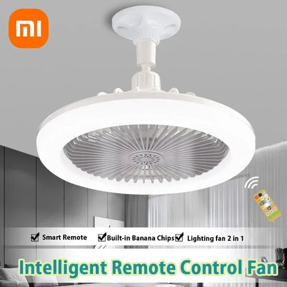 Xiaomi-ventilador de techo con Base convertidora de lámpara de iluminación, lámpara de ventilador de techo con Control remoto para dormitorio, sala de estar, hogar, silencioso, 3 velocidades