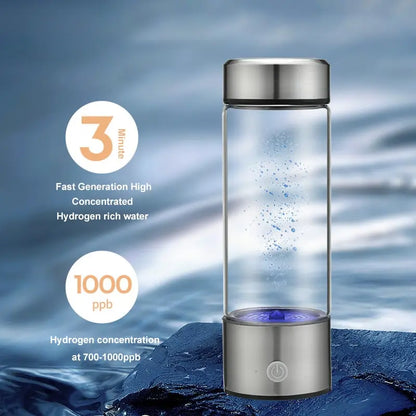 1pc 450ml générateur d'eau d'hydrogène Portable 3 Minutes Mode générateur d'eau d'hydrogène à haute Concentration