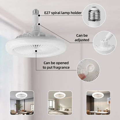 Xiaomi-ventilador de techo con Base convertidora de lámpara de iluminación, lámpara de ventilador de techo con Control remoto, silenciosa, 3 velocidades, para casa de verano