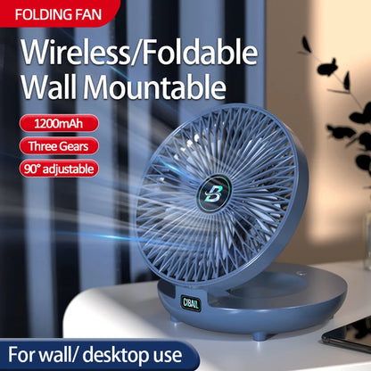 Ventilateur pliable à 90 °, Rechargeable, mural, de Table, climatiseur Portable avec crochet sans rail, pour le bureau et la maison, nouveauté 2024