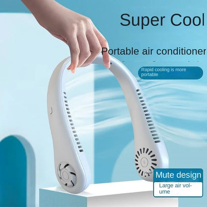 1PC ventilateur longue batterie Lif nouveau Mini cou Portable sans lame cou suspendu Rechargeable refroidisseur d'air 3 vitesses Mini ventilateur de Sport d'été