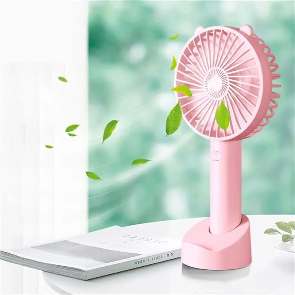 USB Mini Handheld Fan Cooler Portable Small Charging Fan Mini Silent Charging Desk Dormitory Office Student Gifts Long Enduranc