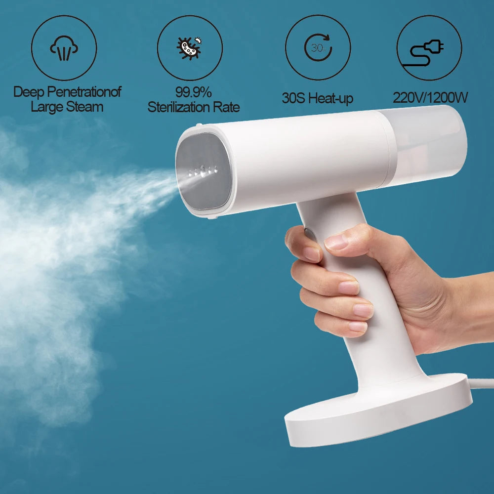 XIAOMI MIJIA-plancha de vapor portátil para ropa, limpiador a vapor eléctrico para el hogar, eliminación de ácaros colgantes, vaporizador de mano para ropa