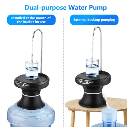 Water Pump with Tray Dual-purpose Quantitative Water Pressure Device Mineral Water Buckets Electric Automatic Water Dispenser