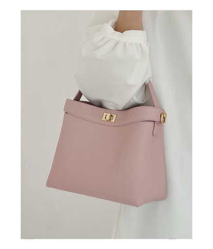 Bolso bandolera con textura de viaje de temperamento simple y versátil a la moda para mujer