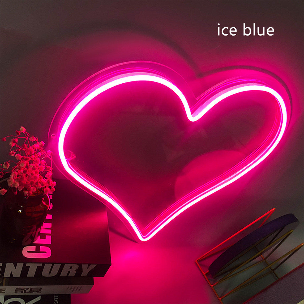 Love Birthday Gift Confession Proposal Creative Lamp Shape Neon Decorative Lamp