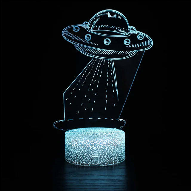 Spaceship Rocket Astronaut Series 3D Table Lamp