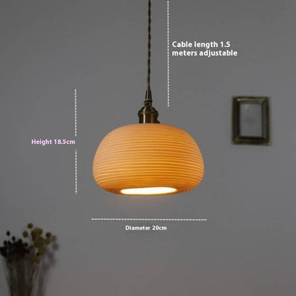 Japanese Style Nordic Brass Ceramic Pendant Light