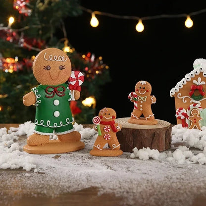 Nueva decoración navideña con forma de hombre de jengibre, diseño creativo de ambiente navideño con forma de hombre de jengibre, adornos pequeños decorativos 