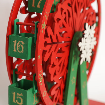 Christmas Ferris Wooden Ferris Wheel Wheel Countdown Calendar Ornaments Decorative Gift